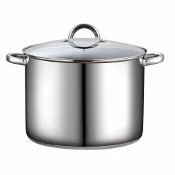 16 qt. Stainless Steel Stock Pot with Glass Lid by Cook N Home