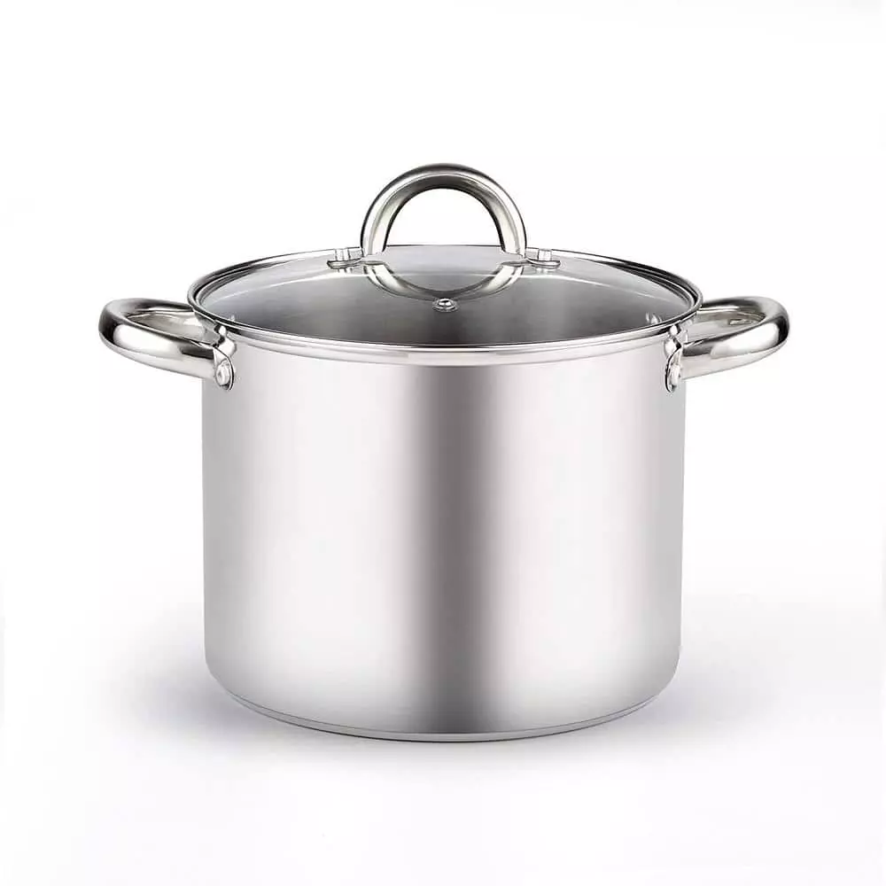 8 qt. Stainless Steel Stockpot with Lid by Cook N Home 5 8 qt. Stainless Steel Stockpot with Lid by Cook N Home - Image 3