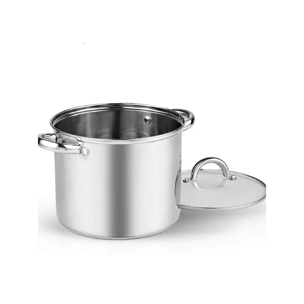 8 qt. Stainless Steel Stockpot with Lid by Cook N Home 4 8 qt. Stainless Steel Stockpot with Lid by Cook N Home - Image 2