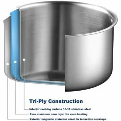 8 qt. Stainless Steel Stock Pot with Glass Lid by Cook N Home -Cookware Sales Shop cook n home stock pots 02681 44 1000