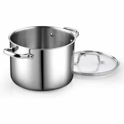 8 qt. Stainless Steel Stock Pot with Glass Lid by Cook N Home -Cookware Sales Shop cook n home stock pots 02681 fa 1000