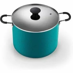 10. 5-qt. Aluminum Nonstick Stockpot, Turquoise by Cook N Home 8 10. 5-qt. Aluminum Nonstick Stockpot, Turquoise by Cook N Home -Cookware Sales Shop cook n home stock pots 02697 4f 1000