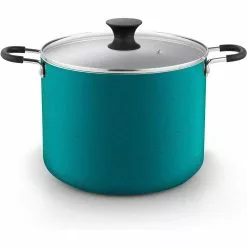 10. 5-qt. Aluminum Nonstick Stockpot, Turquoise by Cook N Home