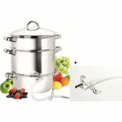 28cm 11 qt. Stainless Steel Fruit Juicer Steamer Multipot Silver by Cook N Home 8 28cm 11 qt. Stainless Steel Fruit Juicer Steamer Multipot Silver by Cook N Home -Cookware Sales Shop cook n home stock pots nc 00256 4f 1000