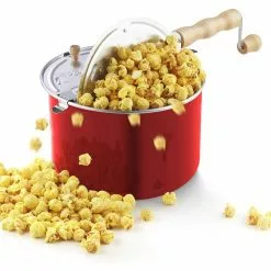 Aluminum Popcorn Popper in Red by Cook N Home 11 Aluminum Popcorn Popper in Red by Cook N Home -Cookware Sales Shop cook n home stovetop popcorn poppers 02699 31 1000