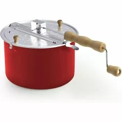 Aluminum Popcorn Popper in Red by Cook N Home 9 Aluminum Popcorn Popper in Red by Cook N Home -Cookware Sales Shop cook n home stovetop popcorn poppers 02699 4f 1000