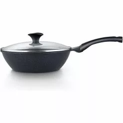 11-inch/28cm Aluminum Nonstick Marble coating Deep Saute Stir Fry Pan Wok with Lid by Cook N Home 11 11-inch/28cm Aluminum Nonstick Marble coating Deep Saute Stir Fry Pan Wok with Lid by Cook N Home -Cookware Sales Shop cook n home woks stir fry pans 02705 44 1000