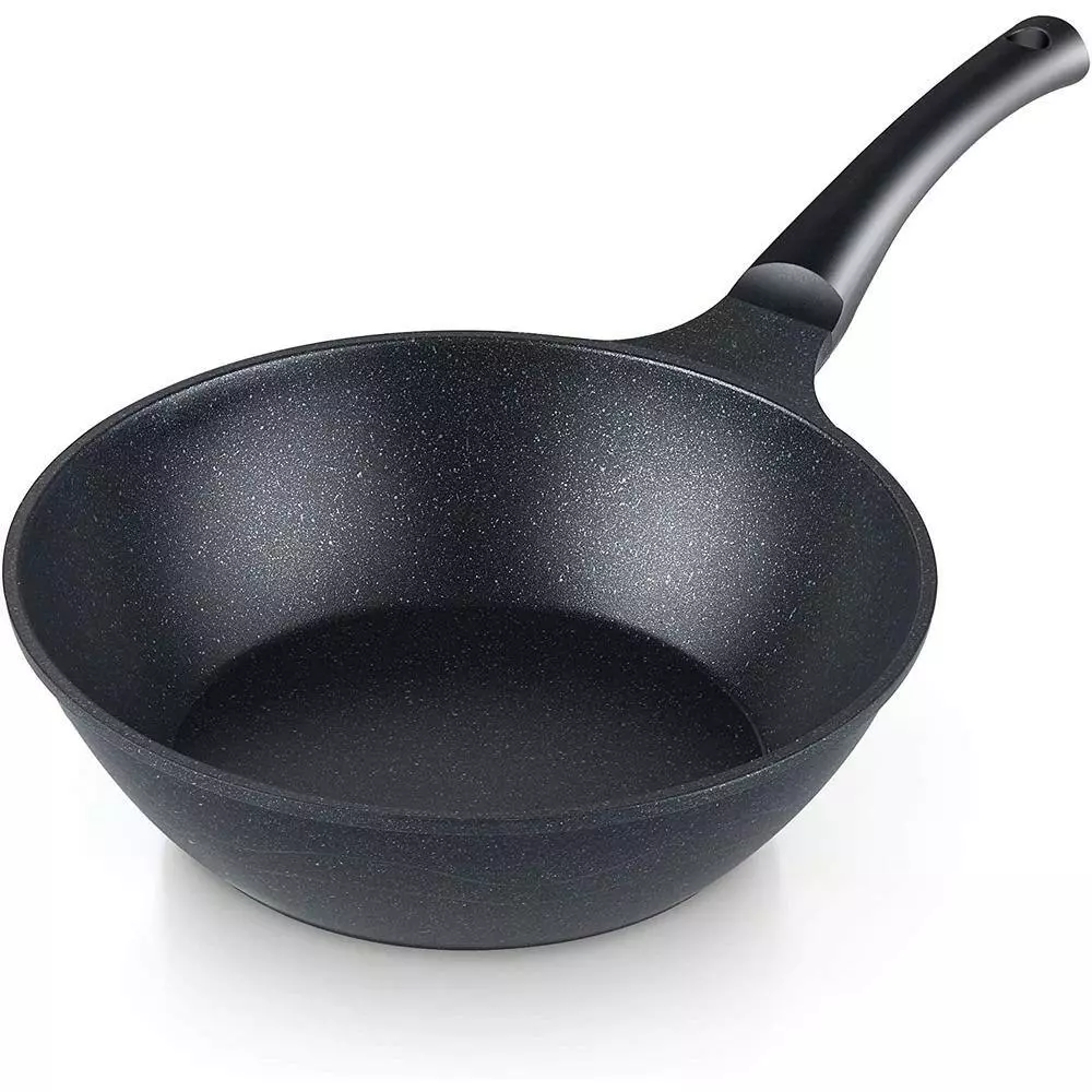 11-inch/28cm Aluminum Nonstick Marble coating Deep Saute Stir Fry Pan Wok with Lid by Cook N Home 5 11-inch/28cm Aluminum Nonstick Marble coating Deep Saute Stir Fry Pan Wok with Lid by Cook N Home - Image 3