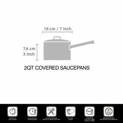 2 qt. Classic Stainless Steel Sauce Pan with Glass Lid by Cooks Standard -Cookware Sales Shop cooks standard sauce pans 02727 44 1000