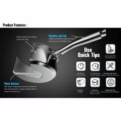 2 qt. Classic Stainless Steel Sauce Pan with Glass Lid by Cooks Standard -Cookware Sales Shop cooks standard sauce pans 02727 fa 1000