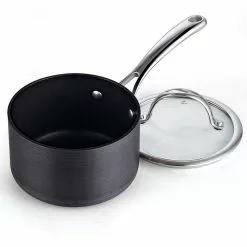2 qt. Hard-Anodized Aluminum Nonstick Sauce Pan in Black with Glass Lid by Cooks Standard 7 2 qt. Hard-Anodized Aluminum Nonstick Sauce Pan in Black with Glass Lid by Cooks Standard -Cookware Sales Shop cooks standard sauce pans nc 00341 c3 1000