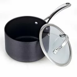 3 qt. Hard-Anodized Aluminum Nonstick Sauce Pan in Black with Glass Lid by Cooks Standard 9 3 qt. Hard-Anodized Aluminum Nonstick Sauce Pan in Black with Glass Lid by Cooks Standard -Cookware Sales Shop cooks standard sauce pans nc 00342 c3 1000