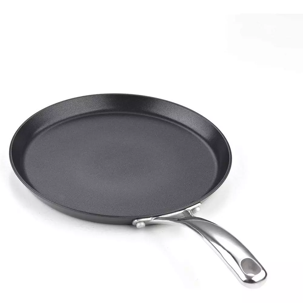 9.5 in. Black Hard Anodized Aluminum Nonstick Crepe Pan by Cooks Standard 5 9.5 in. Black Hard Anodized Aluminum Nonstick Crepe Pan by Cooks Standard - Image 3