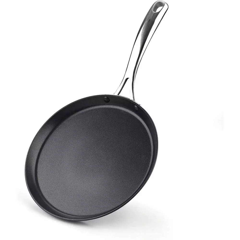 9.5 in. Black Hard Anodized Aluminum Nonstick Crepe Pan by Cooks Standard 3 9.5 in. Black Hard Anodized Aluminum Nonstick Crepe Pan by Cooks Standard