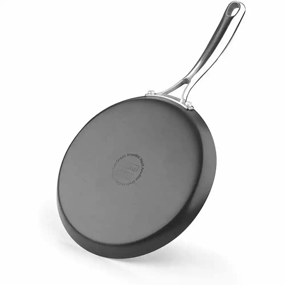 9.5 in. Black Hard Anodized Aluminum Nonstick Crepe Pan by Cooks Standard 4 9.5 in. Black Hard Anodized Aluminum Nonstick Crepe Pan by Cooks Standard - Image 2