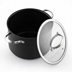 8 qt. Hard Anodized Premium Grade Aluminum Nonstick Stockpot with Cover, Black by Cooks Standard 9 8 qt. Hard Anodized Premium Grade Aluminum Nonstick Stockpot with Cover, Black by Cooks Standard -Cookware Sales Shop cooks standard stock pots nc 00343 1f 1000