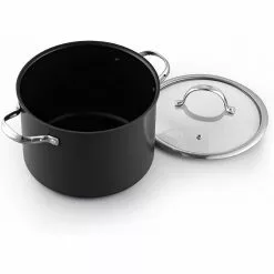 8 qt. Hard Anodized Premium Grade Aluminum Nonstick Stockpot with Cover, Black by Cooks Standard 8 8 qt. Hard Anodized Premium Grade Aluminum Nonstick Stockpot with Cover, Black by Cooks Standard -Cookware Sales Shop cooks standard stock pots nc 00343 4f 1000