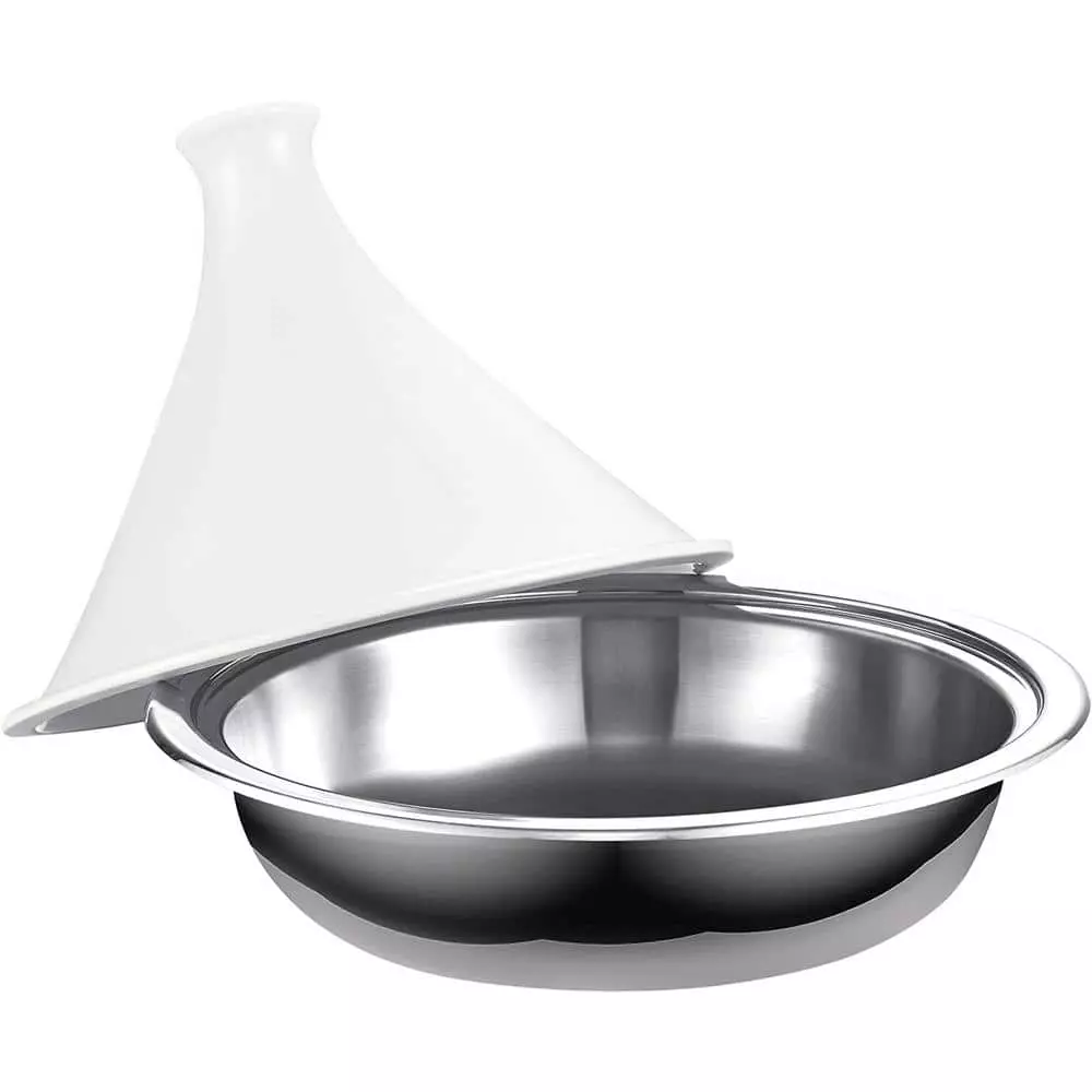 Large 14 in. Multi-Ply Clad Stainless Steel Induction Tagine Wok with Extra Glass Lid, 4.5 Quart by Cooks Standard 5 Large 14 in. Multi-Ply Clad Stainless Steel Induction Tagine Wok with Extra Glass Lid, 4.5 Quart by Cooks Standard - Image 3