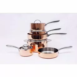 10-Piece Copper Vintage Collection Polished Cookware Set by BergHOFF 8 10-Piece Copper Vintage Collection Polished Cookware Set by BergHOFF -Cookware Sales Shop copper berghoff pot pan sets 2212299 4f 1000