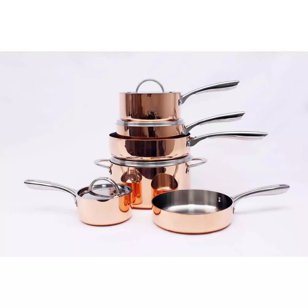 10-Piece Copper Vintage Collection Polished Cookware Set by BergHOFF 5 10-Piece Copper Vintage Collection Polished Cookware Set by BergHOFF - Image 3