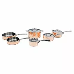 10-Piece Copper Vintage Collection Polished Cookware Set by BergHOFF