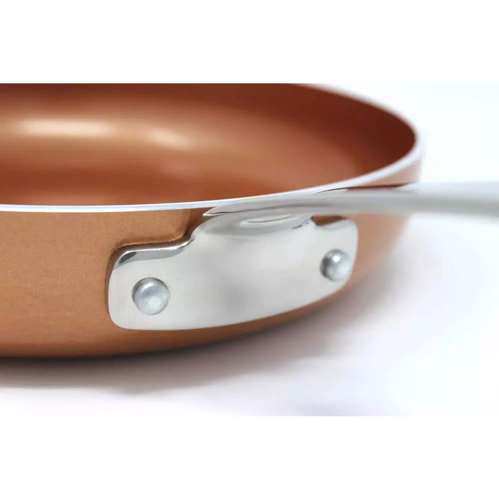 3 Piece Ceramic Coated -Copper- Frying Pan Cookware Set (Induction Compatible) by Concord 7 3 Piece Ceramic Coated -Copper- Frying Pan Cookware Set (Induction Compatible) by Concord - Image 5