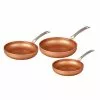 3 Piece Ceramic Coated -Copper- Frying Pan Cookware Set (Induction Compatible) by Concord 1 3 Piece Ceramic Coated -Copper- Frying Pan Cookware Set (Induction Compatible) by Concord -Cookware Sales Shop copper concord stock pots rcn300 64 1000