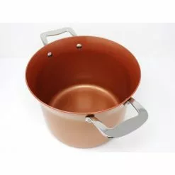8-Piece Ceramic Coated -Copper- Cookware (Induction Compatible) by Concord -Cookware Sales Shop copper concord stock pots rcn800 c3 1000