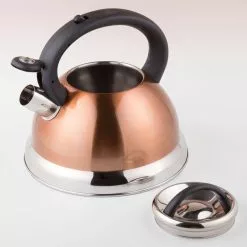 Alexa 12-Cup Copper Stainless Steel with Whistle Stovetop Tea Kettle by Creative Home 14 Alexa 12-Cup Copper Stainless Steel with Whistle Stovetop Tea Kettle by Creative Home -Cookware Sales Shop copper creative home tea kettles 77066 1f 1000