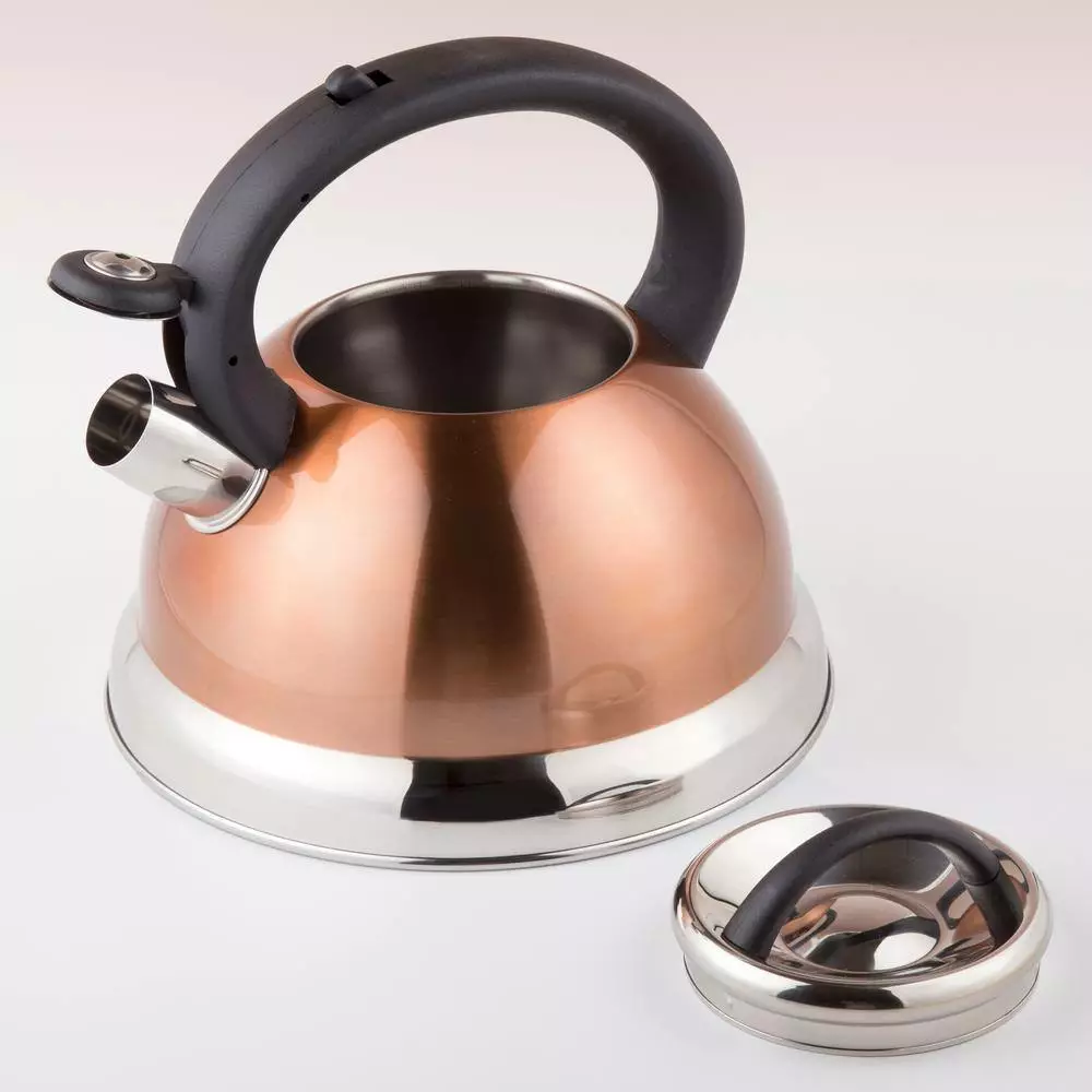 Alexa 12-Cup Copper Stainless Steel with Whistle Stovetop Tea Kettle by Creative Home 7 Alexa 12-Cup Copper Stainless Steel with Whistle Stovetop Tea Kettle by Creative Home - Image 5