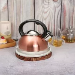 Alexa 12-Cup Copper Stainless Steel with Whistle Stovetop Tea Kettle by Creative Home 17 Alexa 12-Cup Copper Stainless Steel with Whistle Stovetop Tea Kettle by Creative Home -Cookware Sales Shop copper creative home tea kettles 77066 31 1000