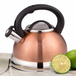 Alexa 12-Cup Copper Stainless Steel with Whistle Stovetop Tea Kettle by Creative Home 12 Alexa 12-Cup Copper Stainless Steel with Whistle Stovetop Tea Kettle by Creative Home -Cookware Sales Shop copper creative home tea kettles 77066 c3 1000