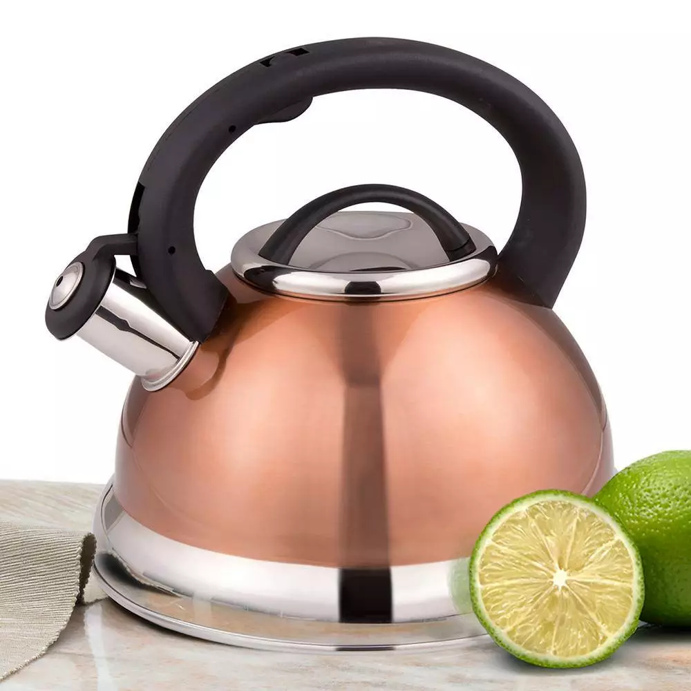 Alexa 12-Cup Copper Stainless Steel with Whistle Stovetop Tea Kettle by Creative Home 5 Alexa 12-Cup Copper Stainless Steel with Whistle Stovetop Tea Kettle by Creative Home - Image 3