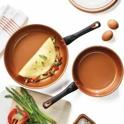 Glide 12-Piece Aluminum Ceramic Nonstick Cookware Set in Copper by Farberware -Cookware Sales Shop copper farberware pot pan sets 10658 fa 1000 1