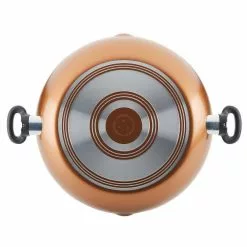 14 in. Dishwasher Safe High Performance- Aluminum Nonstick Skillet in Copper with Lid-1 by Farberware -Cookware Sales Shop copper farberware skillets 22227 fa 1000