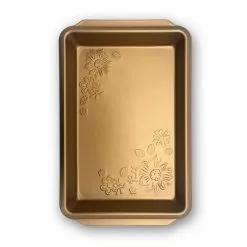 Country Kitchen Copper Embossed Carbon Steel 13.75 in. Roaster Pan by Gibson Home