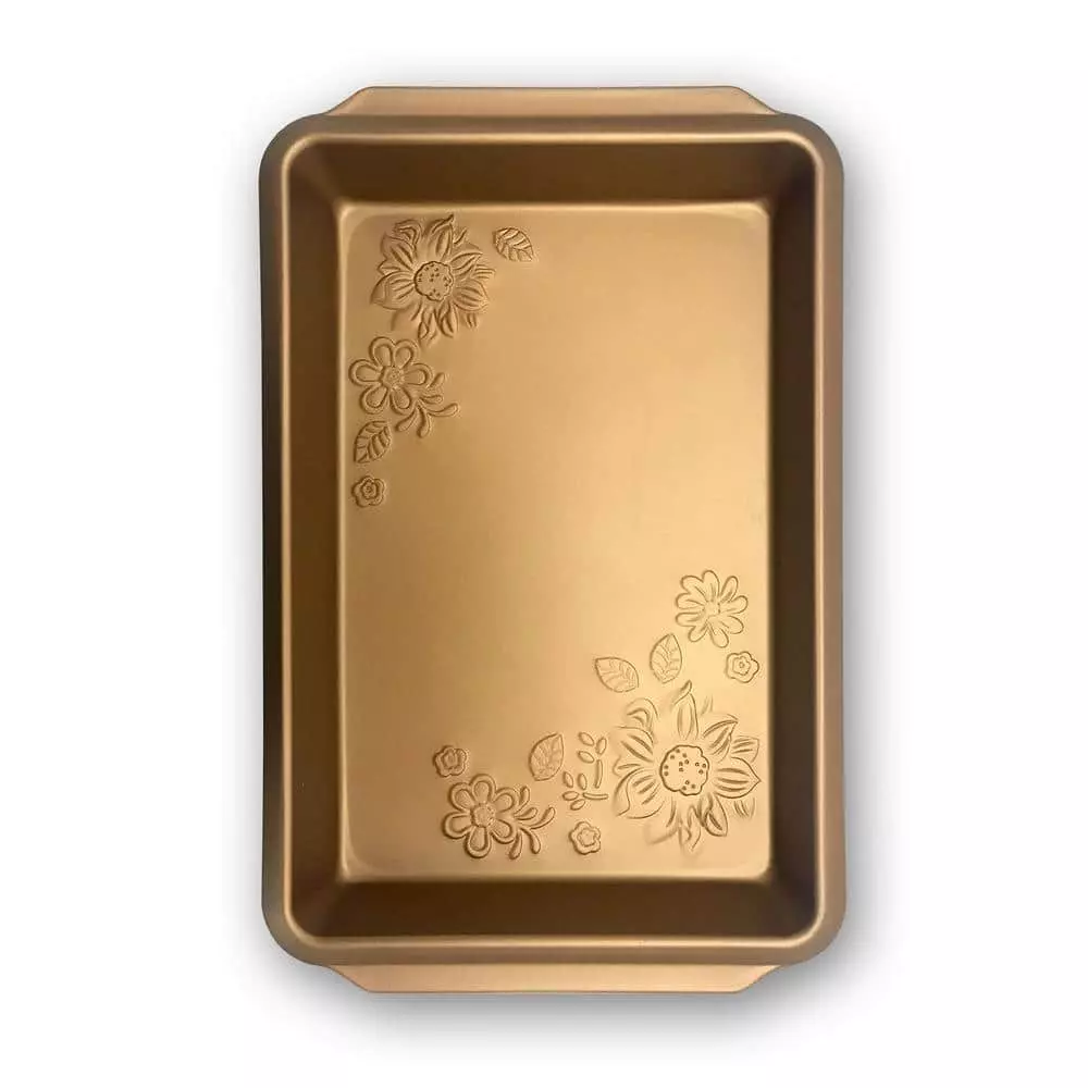 Country Kitchen Copper Embossed Carbon Steel 13.75 in. Roaster Pan by Gibson Home 3 Country Kitchen Copper Embossed Carbon Steel 13.75 in. Roaster Pan by Gibson Home