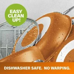 10.5 in. Copper Cast Textured Surface Aluminum Non-Stick Grill Pan by Gotham Steel -Cookware Sales Shop copper gotham steel grill pans 2996 76 1000