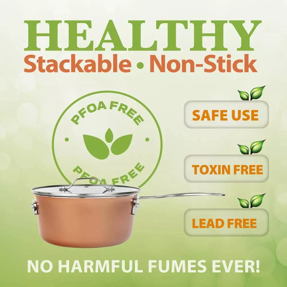 StackMaster 15-Piece Aluminum Ultra-Nonstick Cast Textured Ceramic Coating Cookware Set by Gotham Steel 8 StackMaster 15-Piece Aluminum Ultra-Nonstick Cast Textured Ceramic Coating Cookware Set by Gotham Steel - Image 6