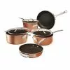 StackMaster 8-Piece Aluminum Ultra-Nonstick Cast Textured Ceramic Coating Cookware Set by Gotham Steel 2 StackMaster 8-Piece Aluminum Ultra-Nonstick Cast Textured Ceramic Coating Cookware Set by Gotham Steel -Cookware Sales Shop copper gotham steel skillets 2867 64 1000