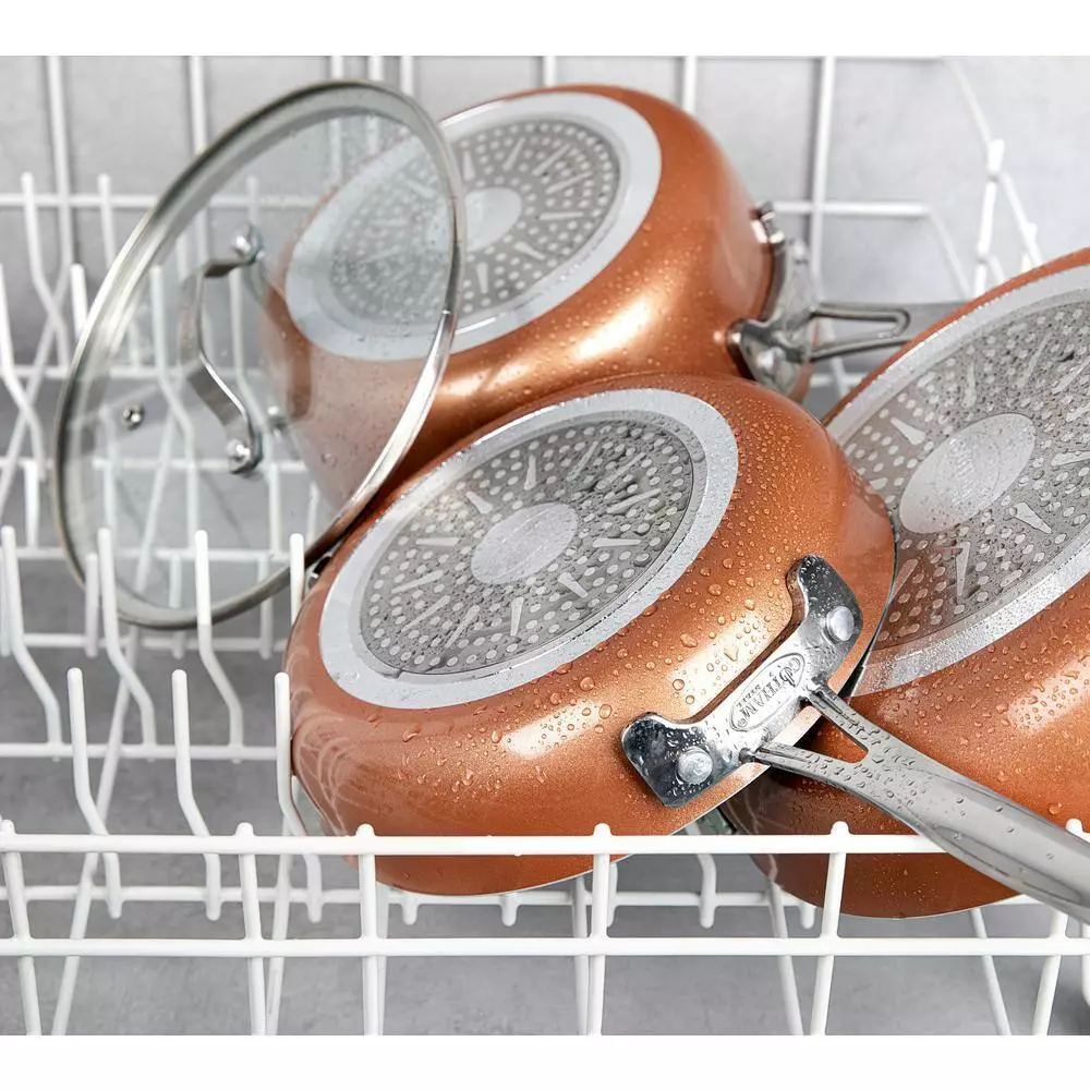 StackMaster 3-Piece Aluminum Ultra-Nonstick Cast Textured Ceramic Coating Cookware Set by Gotham Steel 7 StackMaster 3-Piece Aluminum Ultra-Nonstick Cast Textured Ceramic Coating Cookware Set by Gotham Steel - Image 5