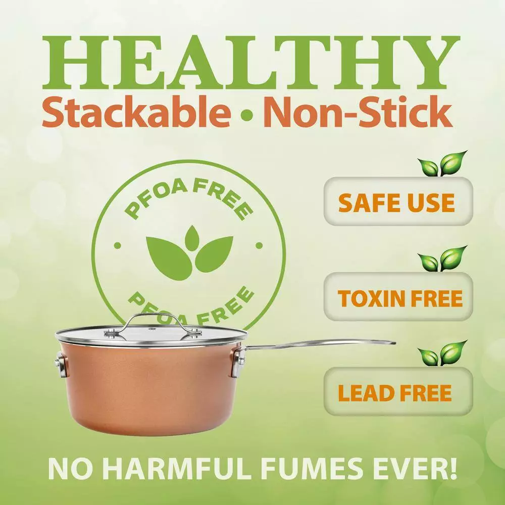 StackMaster 3-Piece Aluminum Ultra-Nonstick Cast Textured Ceramic Coating Cookware Set by Gotham Steel 8 StackMaster 3-Piece Aluminum Ultra-Nonstick Cast Textured Ceramic Coating Cookware Set by Gotham Steel - Image 6