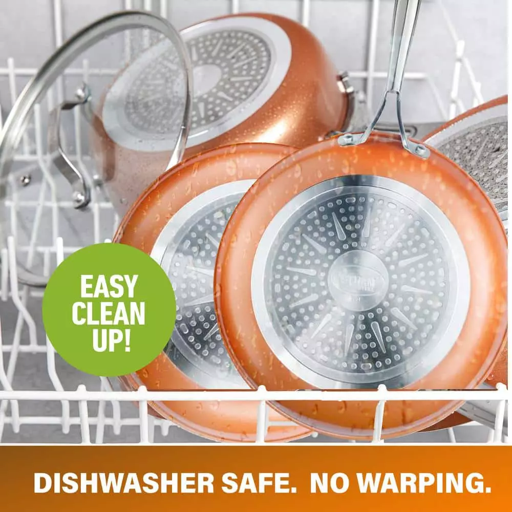 10 in. Copper Cast Textured Surface Aluminum Non-Stick Fry Pan by Gotham Steel 9 10 in. Copper Cast Textured Surface Aluminum Non-Stick Fry Pan by Gotham Steel - Image 7