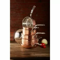 Martellata 10-Piece Copper Cookware Set in Copper by Lagostina -Cookware Sales Shop copper lagostina pot pan sets q554sa64 4f 1000