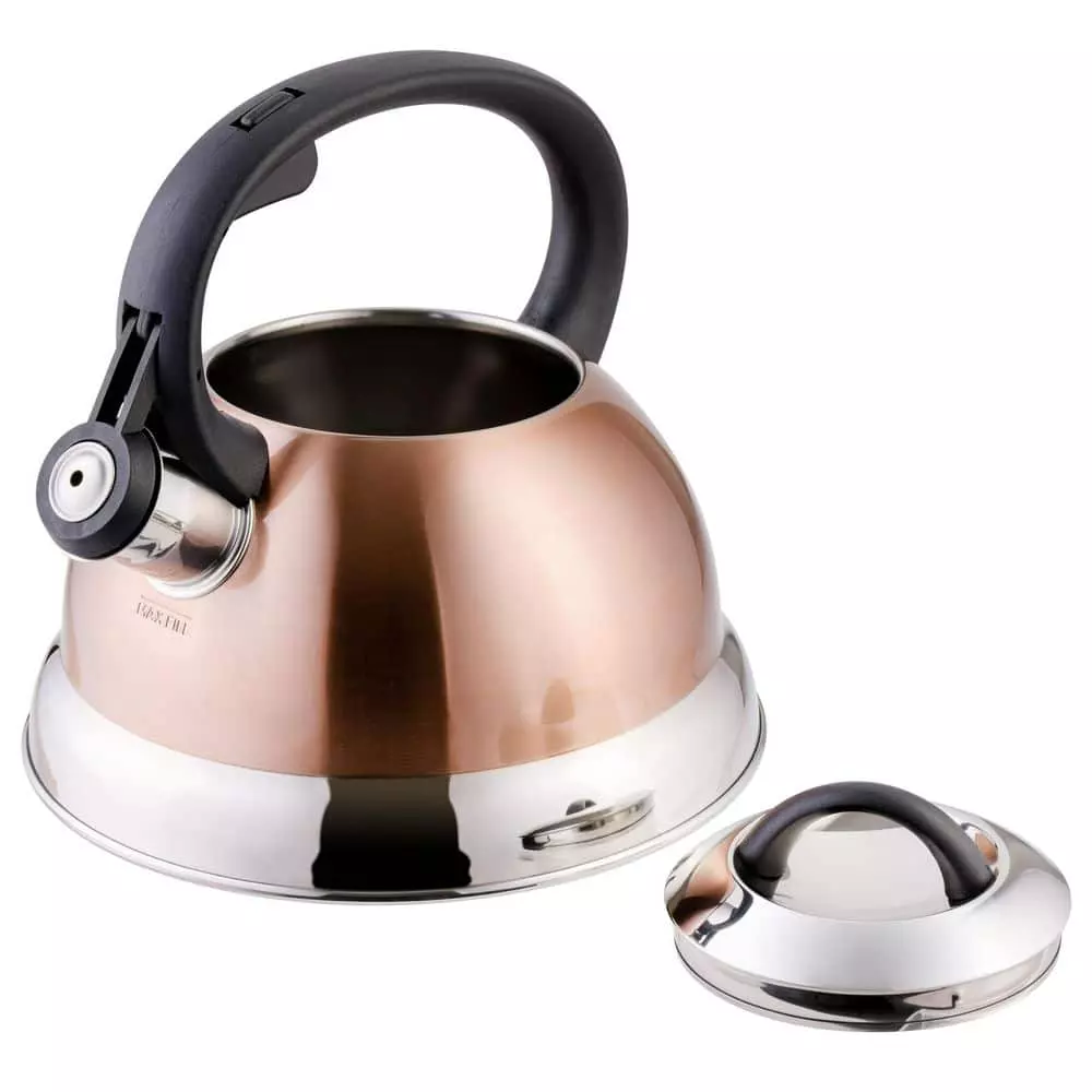 Flintshire 1.75 Qt. 7-Cups Stainless Steel Whistling Stovetop Tea Kettle in Copper by Mr. Coffee 6 Flintshire 1.75 Qt. 7-Cups Stainless Steel Whistling Stovetop Tea Kettle in Copper by Mr. Coffee - Image 4
