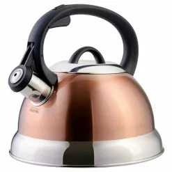 Flintshire 1.75 Qt. 7-Cups Stainless Steel Whistling Stovetop Tea Kettle in Copper by Mr. Coffee