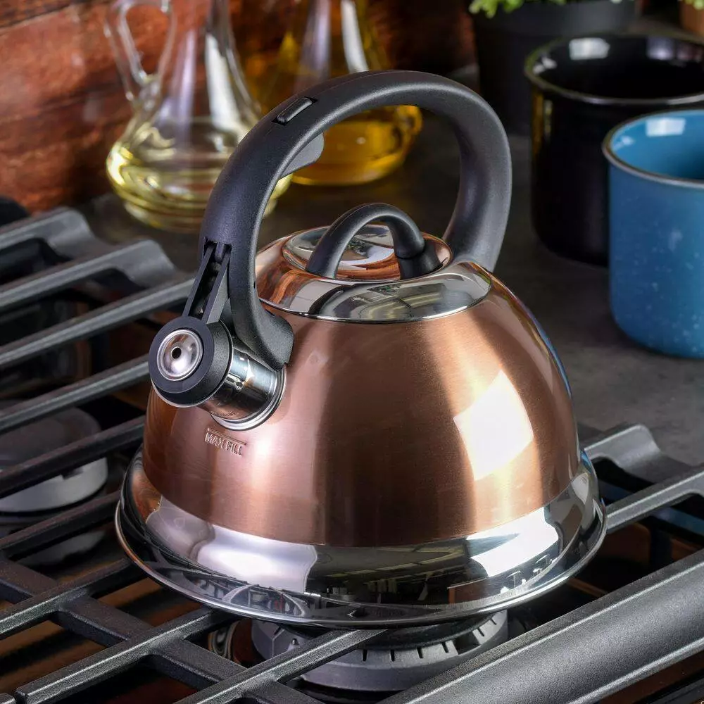 Flintshire 1.75 Qt. 7-Cups Stainless Steel Whistling Stovetop Tea Kettle in Copper by Mr. Coffee 10 Flintshire 1.75 Qt. 7-Cups Stainless Steel Whistling Stovetop Tea Kettle in Copper by Mr. Coffee - Image 8