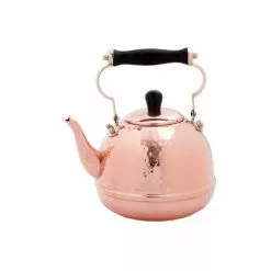 2 Qt. Solid Copper Hammered Tea Kettle with Wood Handle by Old Dutch