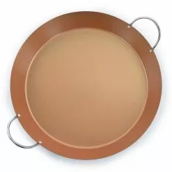 Stonefire 16 in. Carbon Steel Nonstick Frying Pan Paella Pan in Copper by Oster -Cookware Sales Shop copper oster skillets 985116548m 66 1000