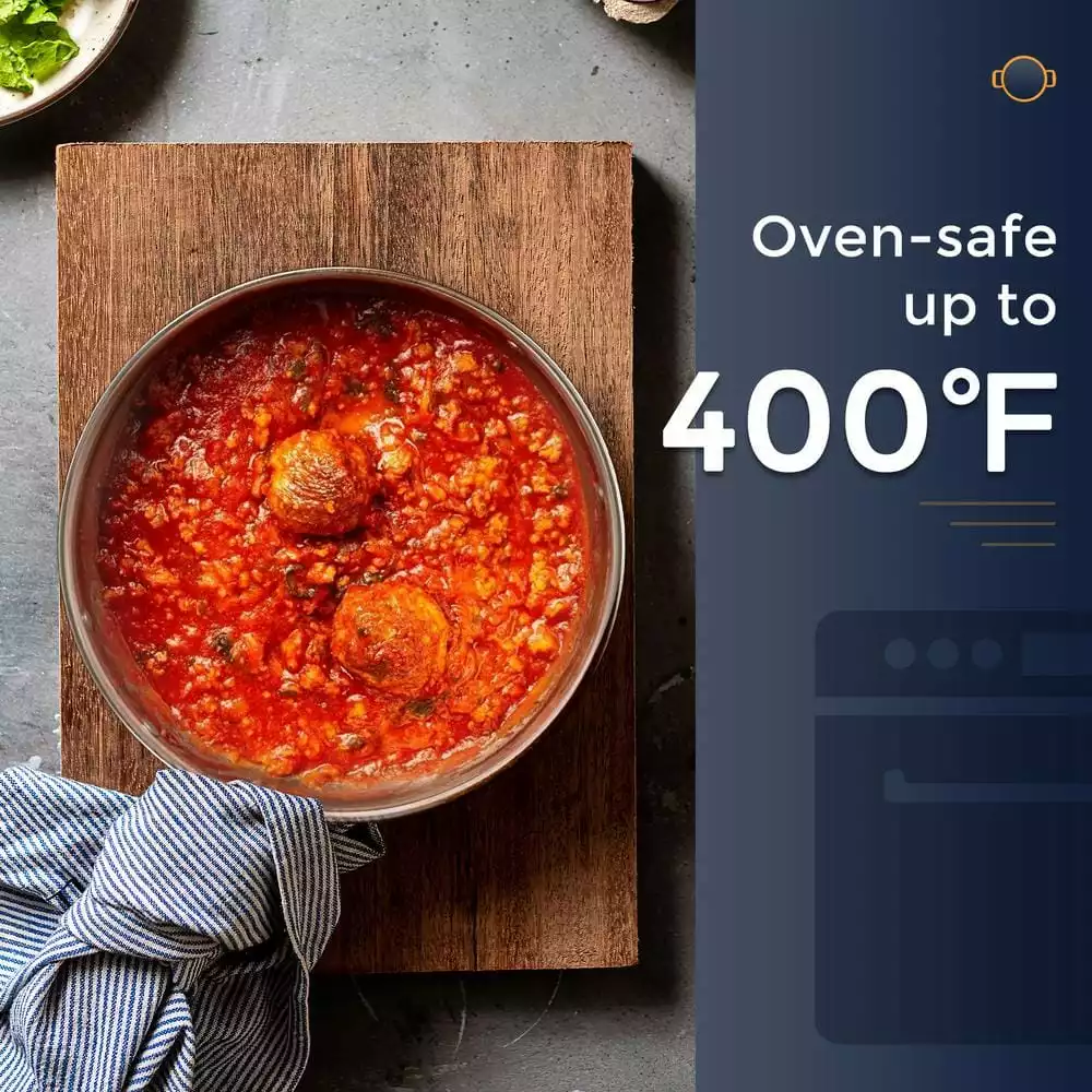 10-Pieces Copper Stainless Steel Cookware Set with Lids by POTS AND PANS JUNIOR 7 10-Pieces Copper Stainless Steel Cookware Set with Lids by POTS AND PANS JUNIOR - Image 5